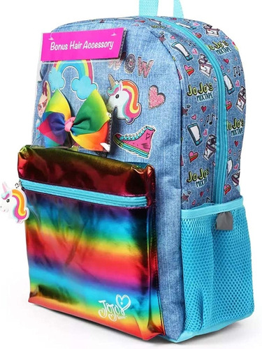 Mochila Escolar Nickelodeon Jojo Siwa Incluye Moño