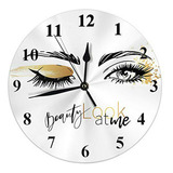 Reloj De Pared - Moslion Eyelash Clock Beautiful Woman Eyes 