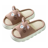 Pantufa Ursinho 3d Feminina Com Solado Emborrachado