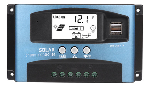 Controlador De Carga Solar Mppt 50a Pantalla Lcd Usb Dual 12