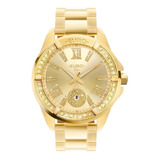 Relógio Euro Feminino Delux Dourado Eu2115ap/4d