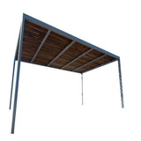 Pérgola De Hierro Y Madera