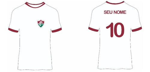 Camiseta De Time Fluminense Seu Nome E Número Infantil