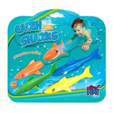 Juego Para Pileta Piscina Sumergibles Tiburones Buceo X 4