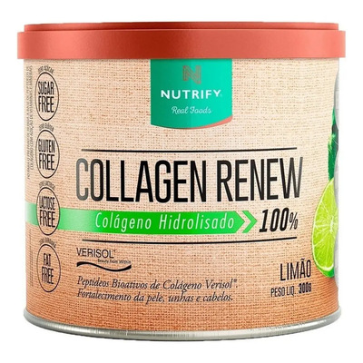 Colágeno Hidrolisado Collagen Renew Limão 300g Nutrify Limão | MercadoLivre