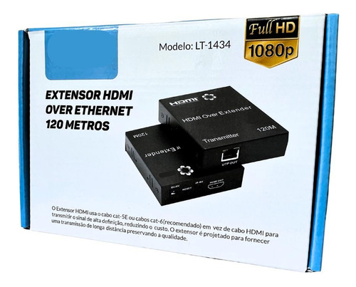 Extensor Hdmi 120m Cat5 / Cat6 Tx / Rx Receptor Transmissor