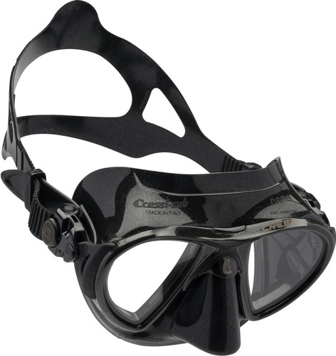 Máscara Visor Nano Crystal Cressi Apnea ,buceo Negro / Negro