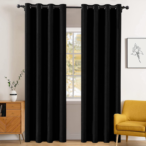 Cortinas Blackout 264cm Ancho X 213cm De Largo En 2 Paneles