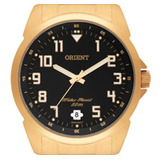 Relógio Orient Masculino Mgss1103a P2kx Dourado Analógico Cor Do Fundo Preto