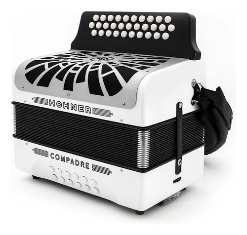 Acordeon Hohner Compadre En Tonalidad Sol Blanco Msi 