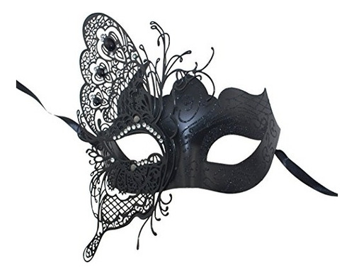 Antifaz Con Diseño De Mariposa Veneciana Misteriosa