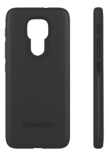 Capinha Protetora Lisa Compatível Com Moto E7 Plus - Preta