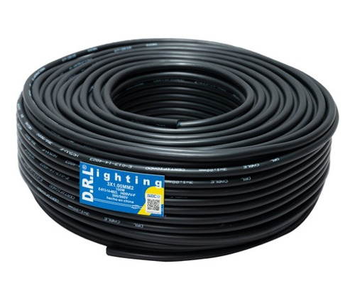 Cable Cordón Eléctrico 3x1.0 Mm2 Rollo 25 Mts