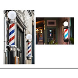 Caramelo Barbería Giratorio Pole Con Bola De Led De 110 Cm