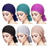 6 Sombrero De Pañuelo De Cabeza Elástico Para Mujer
