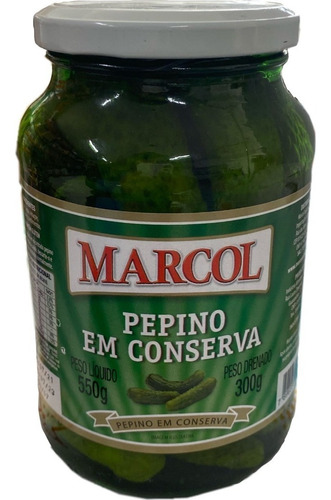 Pepino Tipo Picles Inteiro Em Conserva Burgers Marcol 550g