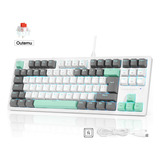 Terport 80% Teclado Mecánico Español Tr95-88 Con Cable Removible Luz Azul 88 Teclas Antighosting Switch Outemu Red Hotswap Teclado Gamer Tkl