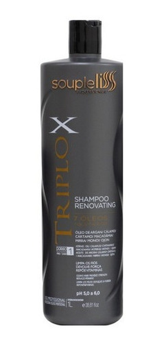 Shampoo Renovating Triplo X 7 Óleos Soupleliss 1lt