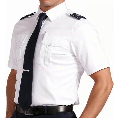Camisa Piloto Aviador Aviation Experts Hombre Manga Corta | Meses sin interés
