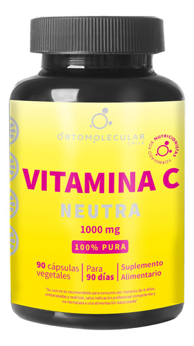 Ortomolecular - Vitamina C Neutra 1000mg 90 Caps.