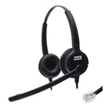 Headset Tubo Flex Duplo Auricular Hz-40d - Zox