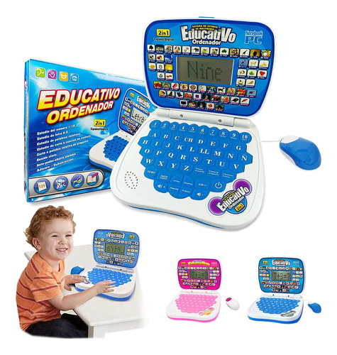 Mini Laptop Interactiva Educativa Español/inglés Niños