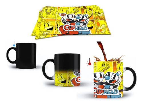 Taza Magica Cuphead Varios Jefes En La Parte De Atrás