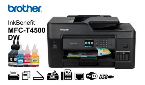 Multifuncional Brother Mfc-t4500dw Tinta Ecotank A3 T4500