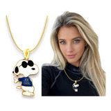 Collar De Snoopy Premium Con Brillantes