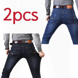 Conjunto 2 Vaqueros Hombre Pitillo Con Licra Estira Muy Nf