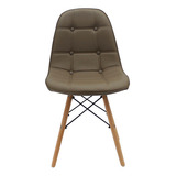 Silla Charles Eames Negra Madera -tapizada + - Dsw Color De La Estructura De La Silla Beige