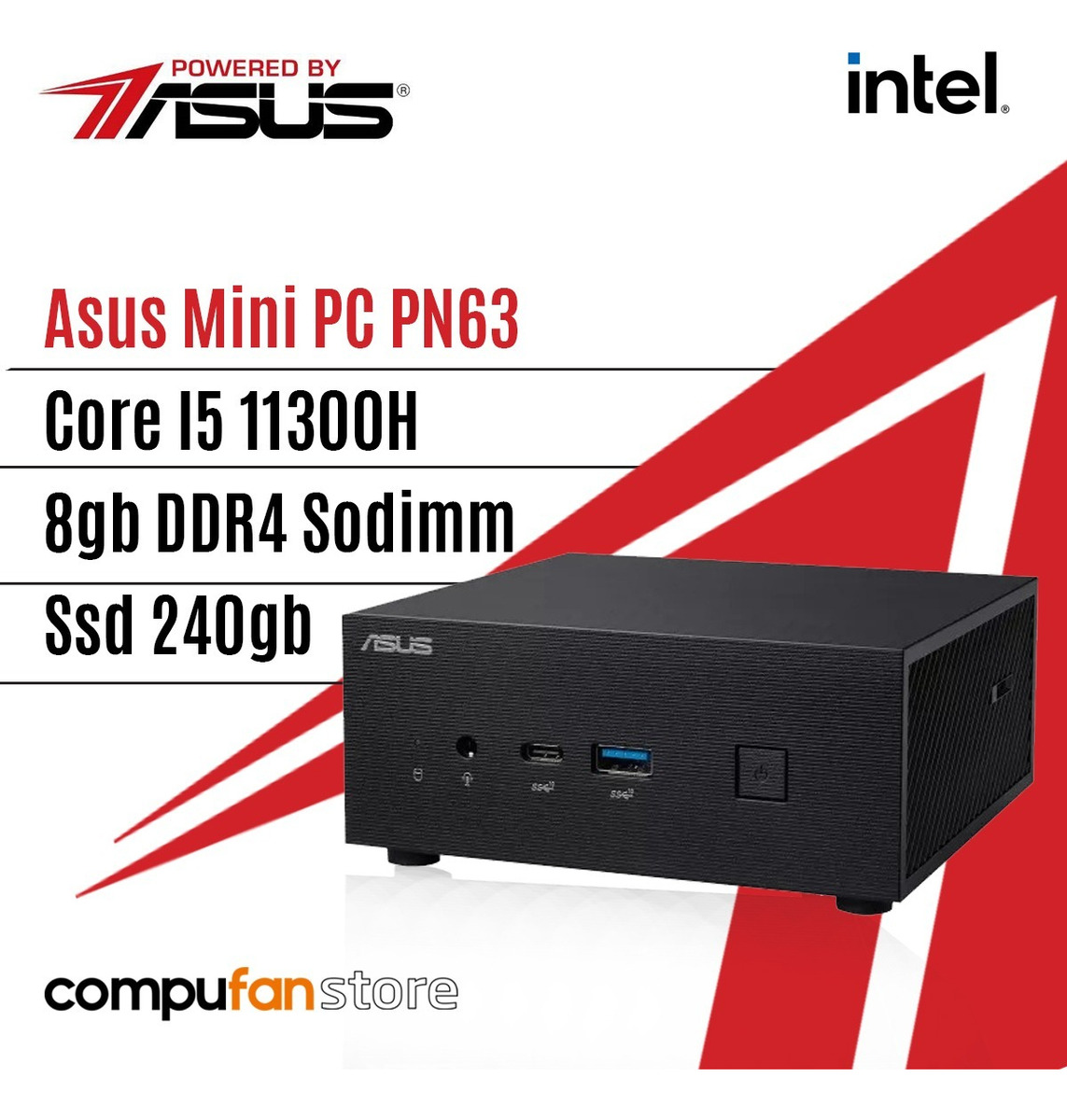 Mini Pc Powered By Asus Intel I5-11300H 8gb Ssd 24