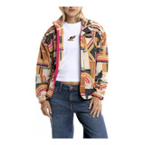 Rusty Josie Mock Neck Printed Fleece Campera Mujer