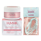 Gel Pink Nude Snow Blush Clear Humma 28g & Fibra De Vidro 