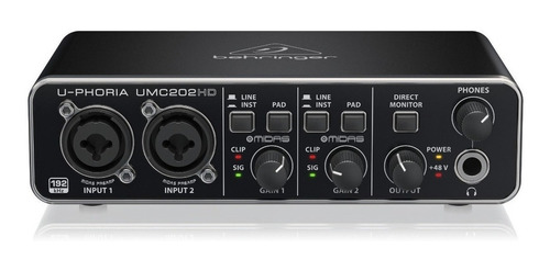 Interface De Audio Behringer U-phoria Umc202hd