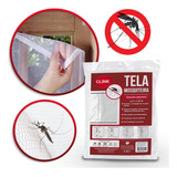 10 Tela Mosquiteira Poliéster Com Velcro Branco 1,50 X 1,80