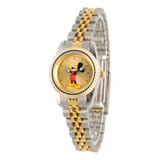 Reloj De Aleación De Dos Tonos Disney Mickey Mouse Para Muje