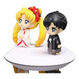 Figuras De Sailor Moon Serena Vestido Boda Darien Vtg