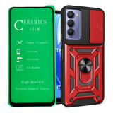 Estuche Antichoque + Vidrio Cerámico Para Tecno Camon 18p