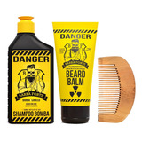 Barba Forte Danger Shampoo Bomba 250ml + Balm 170g + Pente!