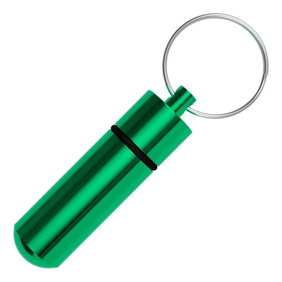 10 Pz Llavero Pastillero Portátil Hermético Aluminio Cápsula