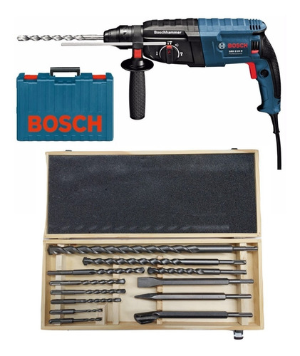 Rotomartillo Bosch Gbh 2-24d + Set 12 Puntas Mechas Sds-plus