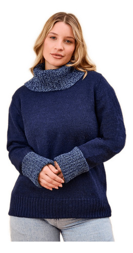 Sweater Polera C/ Detalle De Punto En Puños Y Cuello Art 230