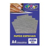 Papel Feltro A4 30g/m² 10 Folhas P/ Artesanato Off Paper Cor Prateado