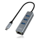 Adaptador Hub Jeswo Usb Tipo C A Ethernet Rj45 Gigabit