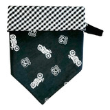 Bandana Lenço Pet Route 66 Para Cachorro Dupla Face Tam G