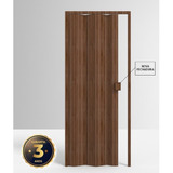 Porta De Pvc Sanfonada 210x60cm Permatti Imbuia Wt