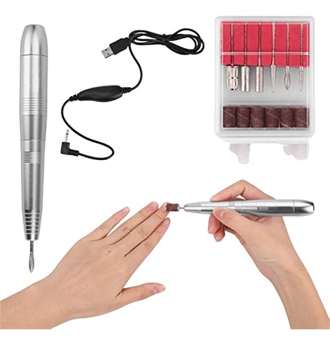 Pulidora De Uñas Usb Torno 35000rpm Drill Manicura Pedicura