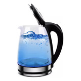 Tetera Cafetera Electrica De Vidrio Transparente 2l 2000w