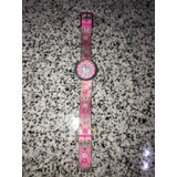 Reloj Marca Swatch Flik Flak De Tela De Hello Kitty Usado